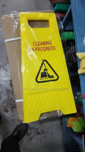 Cleaning in Progress Sign