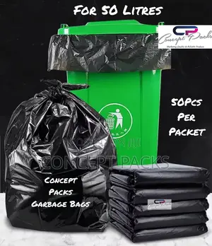 50pcs -50 Litres Garbage Bags. 790mm X 900mm