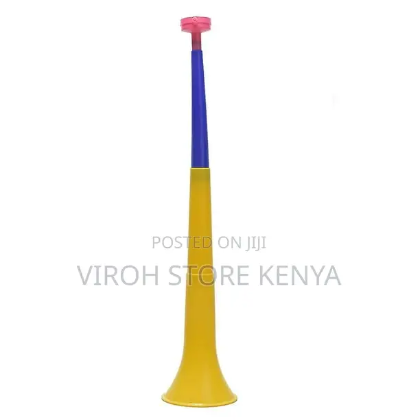 Football Fans Blowing Vuvuzela Horn