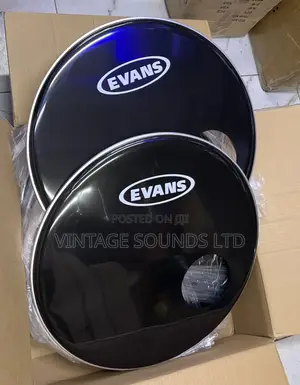 Evans EQ3 Black Bass Drum Head, 22 Inch