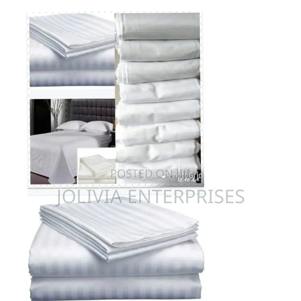 Satin White Hotel Quality Bedsheets