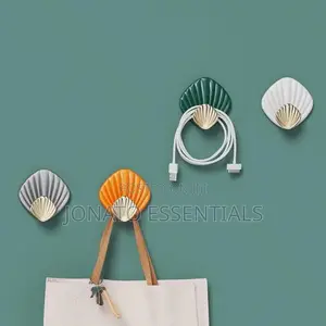 4pc Shell Shaped Wall Hanging Hooks