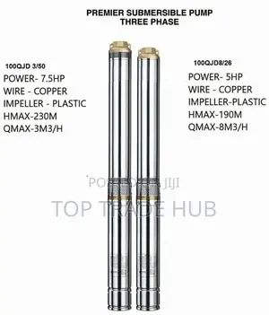 Premier Submersible Pump 3 Phase 7.5 Hp 230m