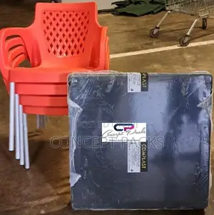 4 Garden Chairs and Square Table Set.