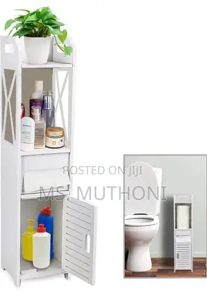 Multipurpose Bedside/Toilet Cabinet Organizer With Tissue
