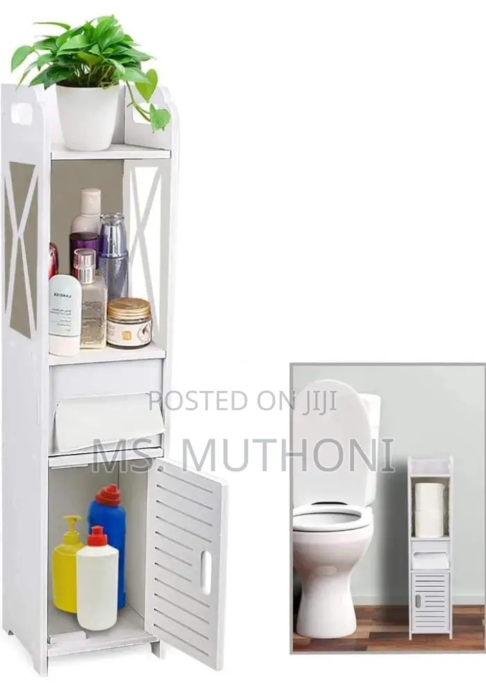 Multipurpose Bedside/Toilet Cabinet Organizer With Tissue