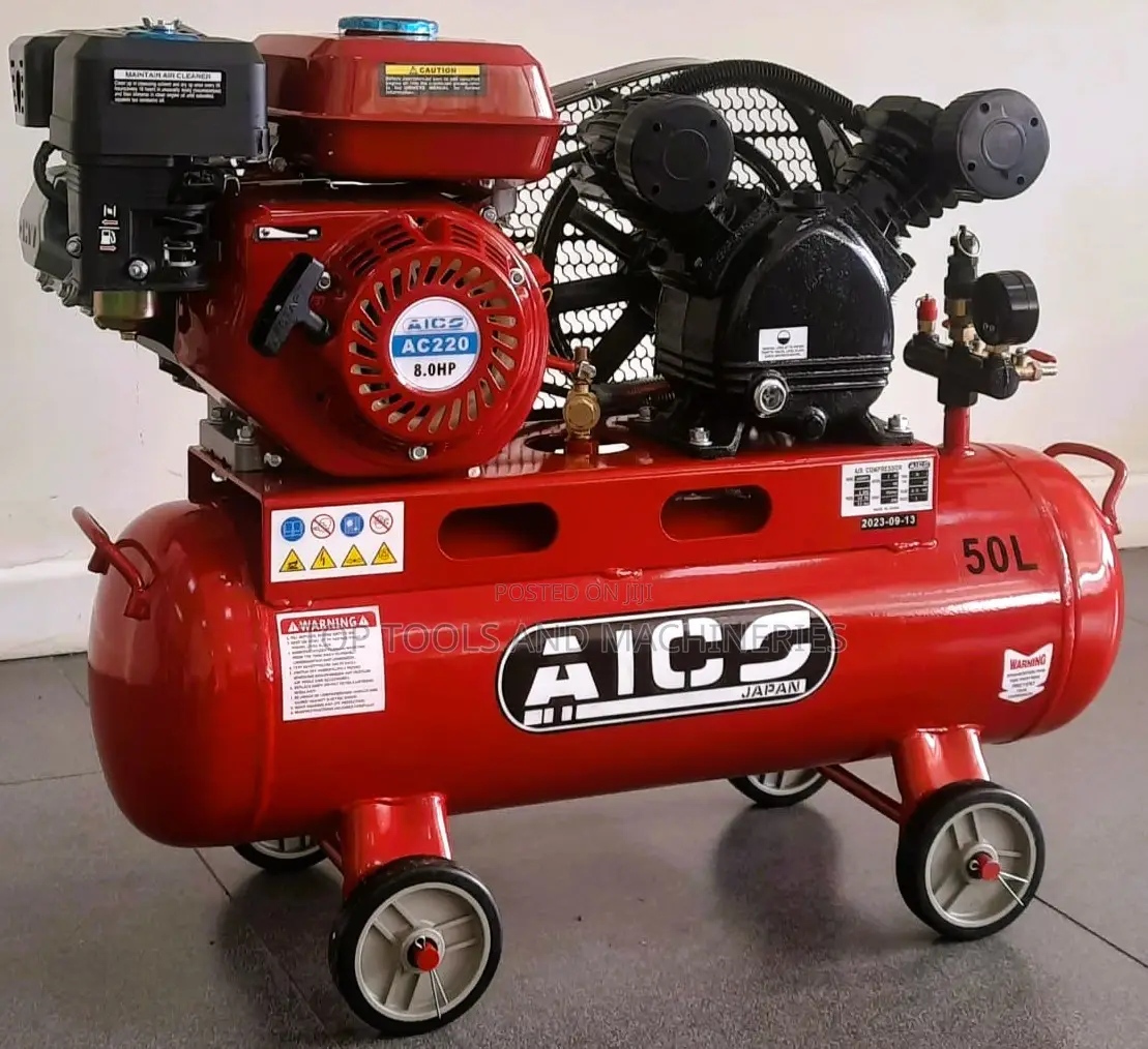 Aico Japan 50ltrs Petrol Driven Double Piston Compressor