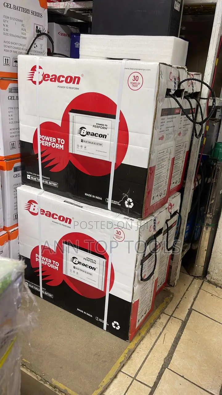 Reliable Beacon Solar Tall Tubular Heavy-Duty Dry 200ah