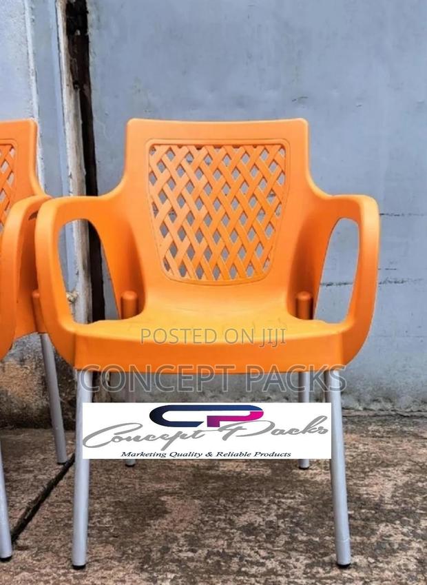 Orange Restaurant Plastic Chairs. - main view