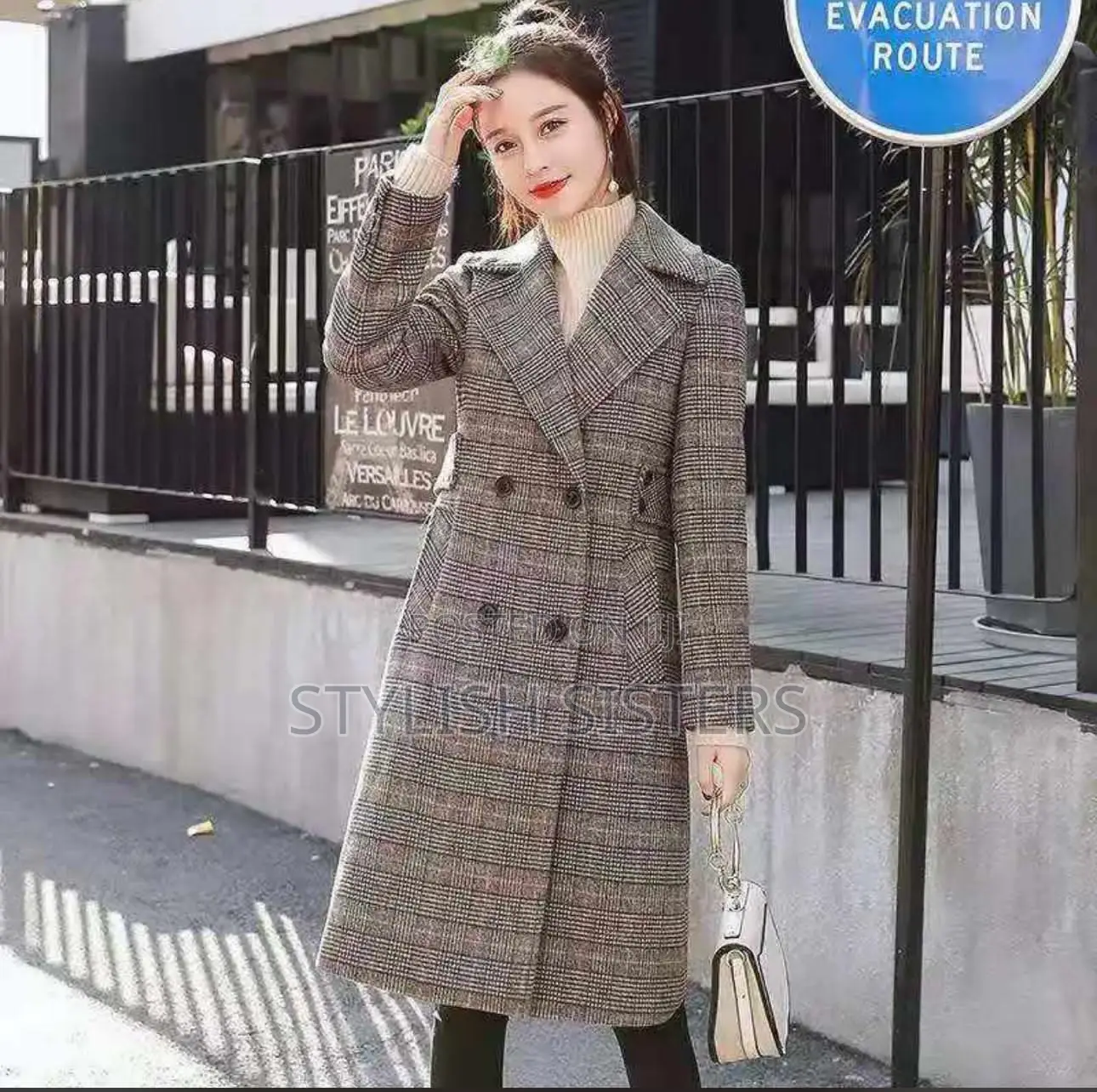 Trench Coat/ Checked Trench Coat / Long Trench Coat in Nairobi Central Clothing, Stylish