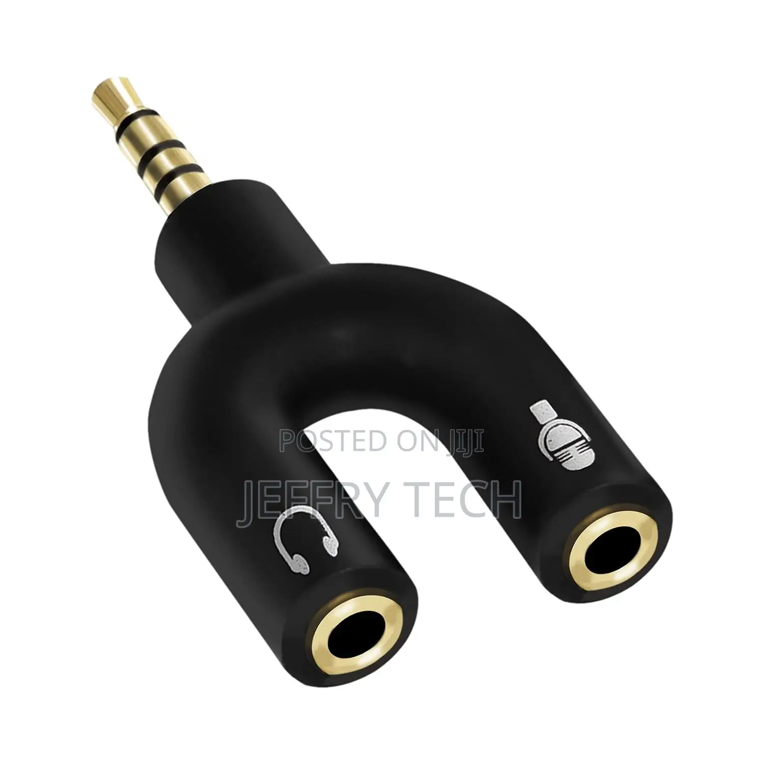 Riatech Black - 3.5mm Audio Jack to Headphone Microphone SPL