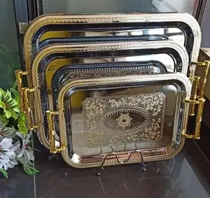 3 in 1 High Quality Big Classy Gold Trays