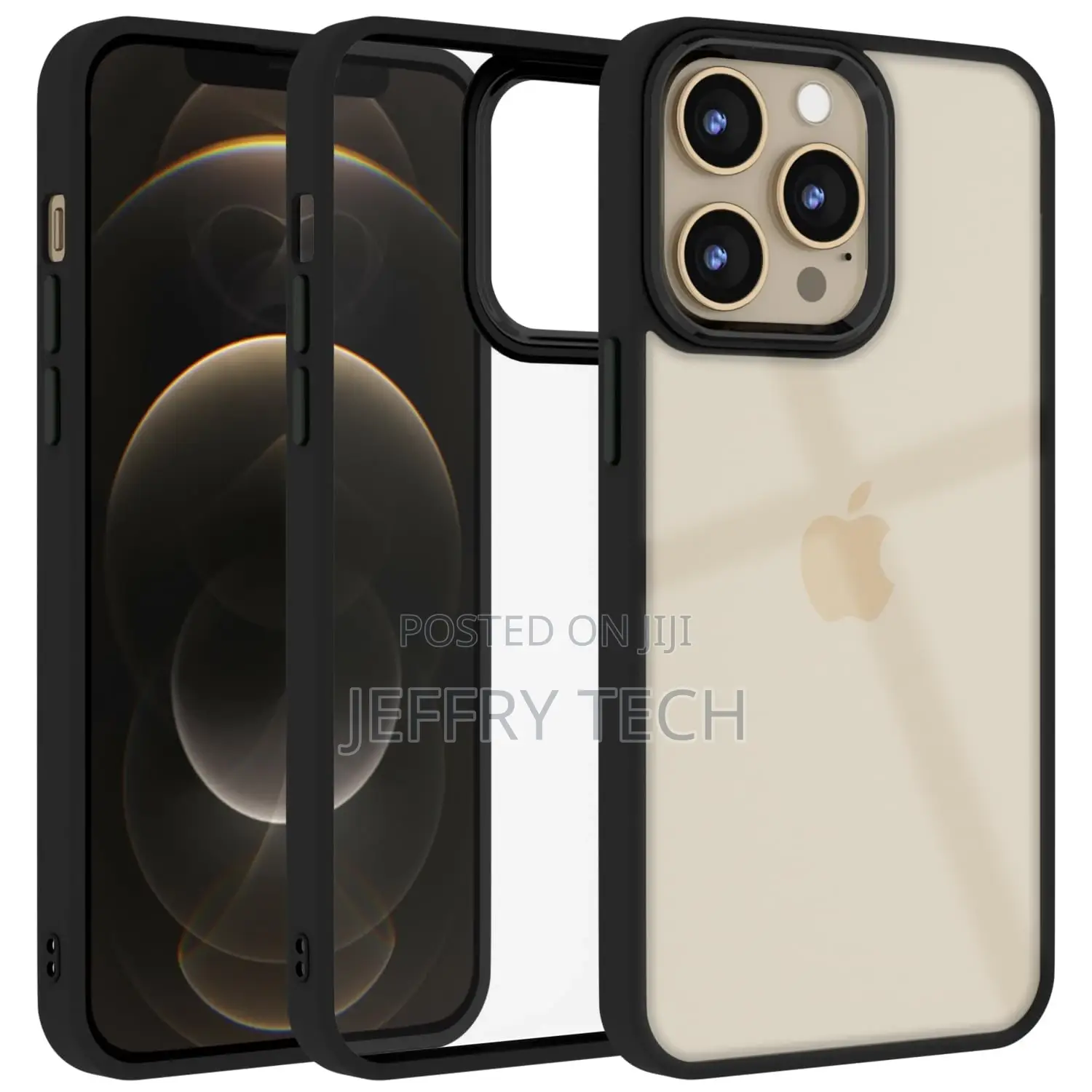iPhone 12 Pro Max Back Cover |Electroplated Chrome Metal Ri