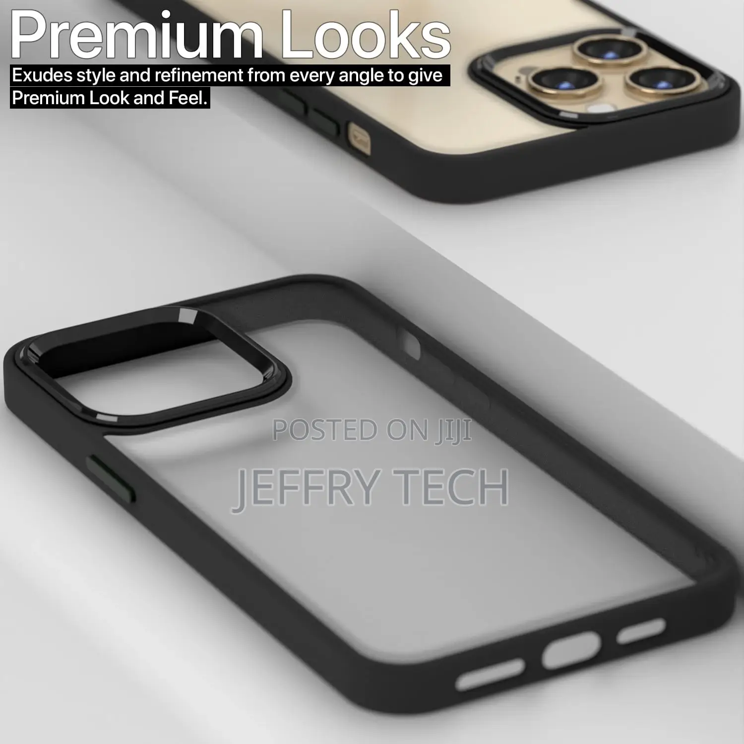 iPhone 12 Pro Max Back Cover |Electroplated Chrome Metal Ri