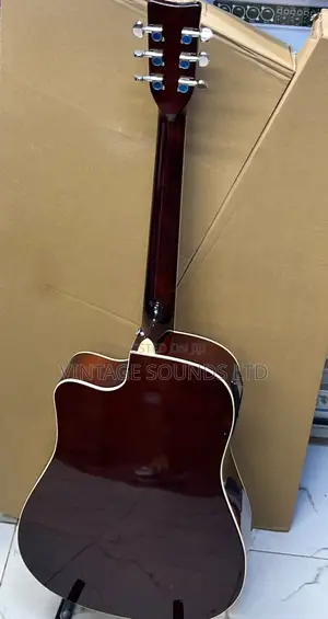 Original Yamaha Semi Acoustic Box Guitar With Heavy Gig Bag