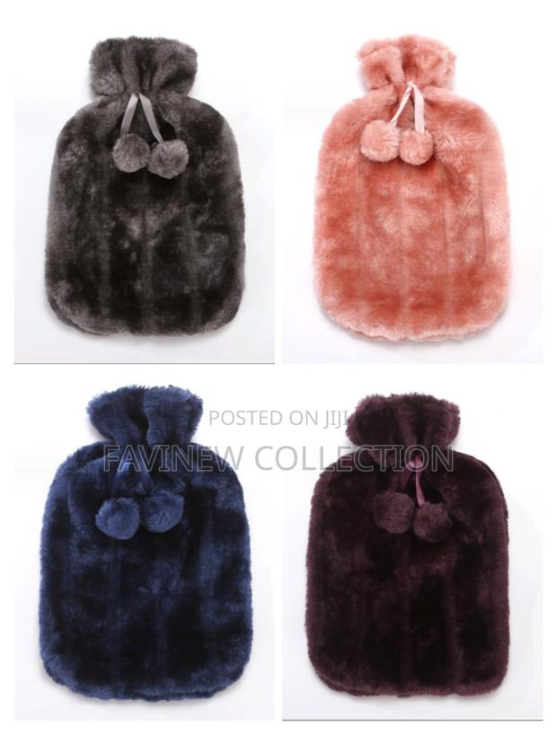 Hot Water Bottle With Faux Fur Fleece Cover