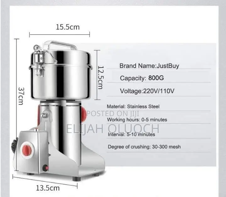 Powerful 800g Electric Cereal Grain Grinder Flour Miller