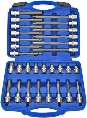 Vehicle 30 Piece 1/2" Drive Hex Socket Set Tool Kit