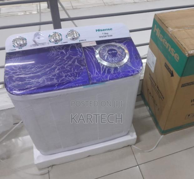 Hisense 7.5kgs Twin Tab Washing Machine Wash and Spin - main view