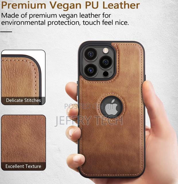 Luxury Leather Business Phone Case for iPhone 14 Pro Max Ant - thumbnail 3
