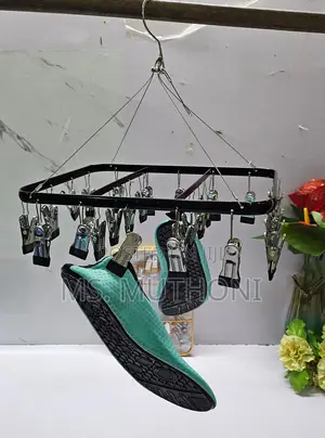 *26 Peg Metallic Cloth Drying Rack Hanger in Colour Black