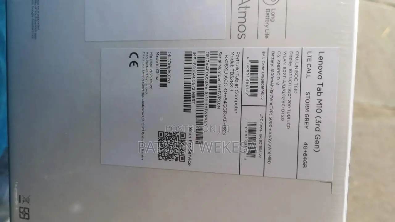 New Lenovo Tab M10 Plus (3rd Gen) 64 GB Black