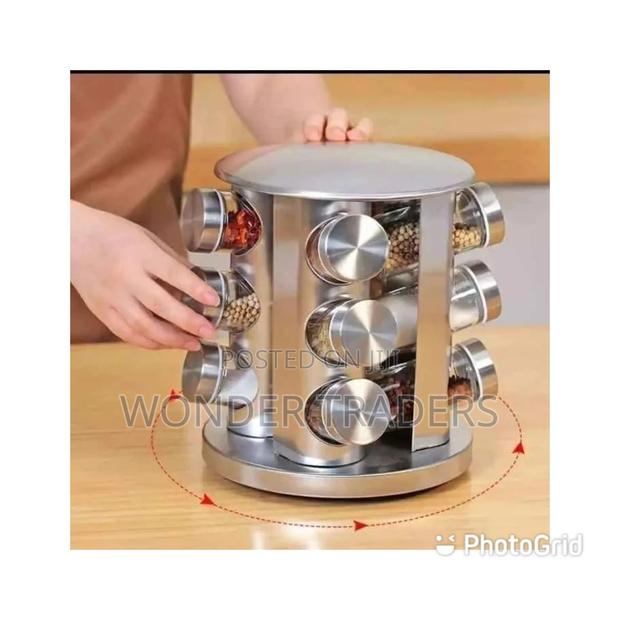 Elegant Design 12 Rotating Spice Jars Spice Carousel - main view