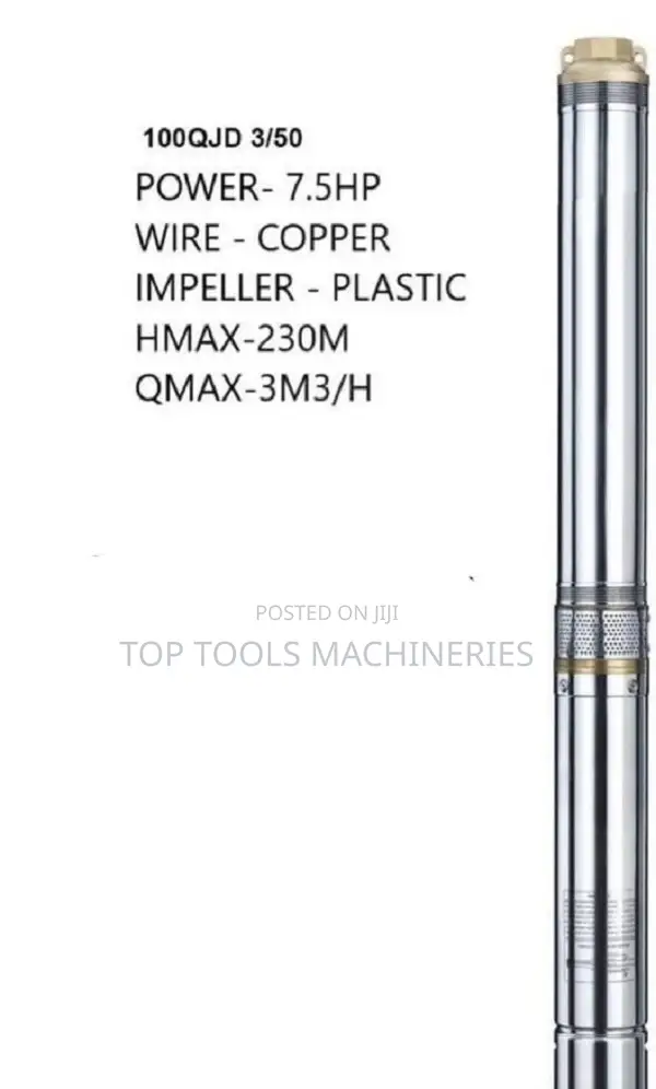Premier Submersible Pump 3phase Three 7.5hp 230m