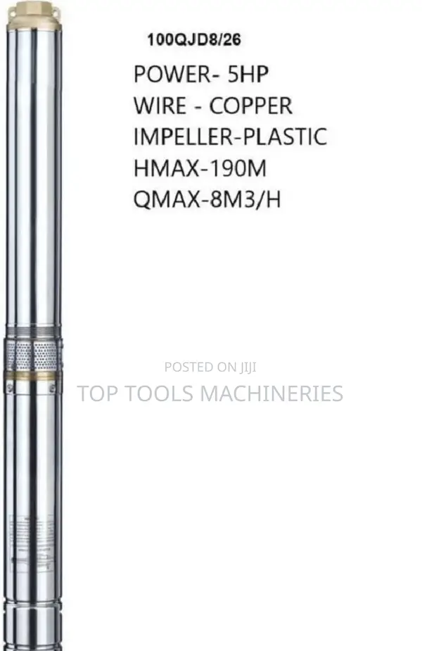 Premier Submersible Pump 3phase Three 5hp 190m