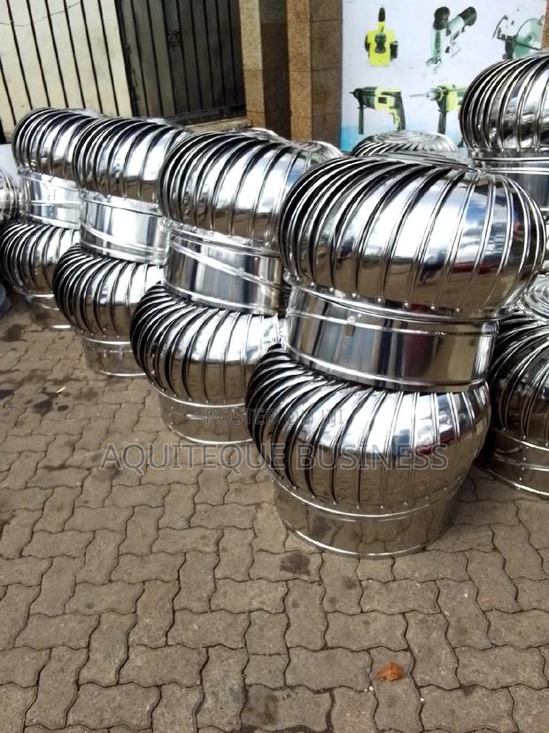 Air Cyclone Ventilator., Stainless and Natural - main view