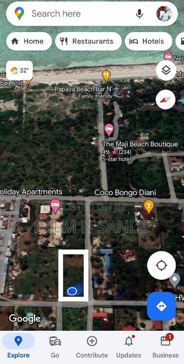 Diani One Acre Prime Beach Plot - main view