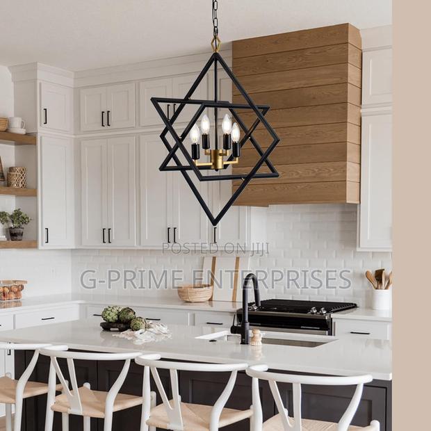 Modern Industrial Geometric Pendant Chandelier - thumbnail 2