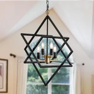 Modern Industrial Geometric Pendant Chandelier