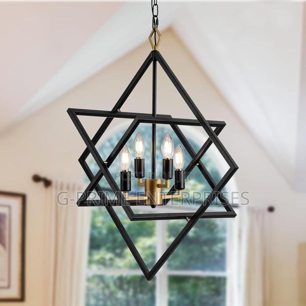 Modern Industrial Geometric Pendant Chandelier