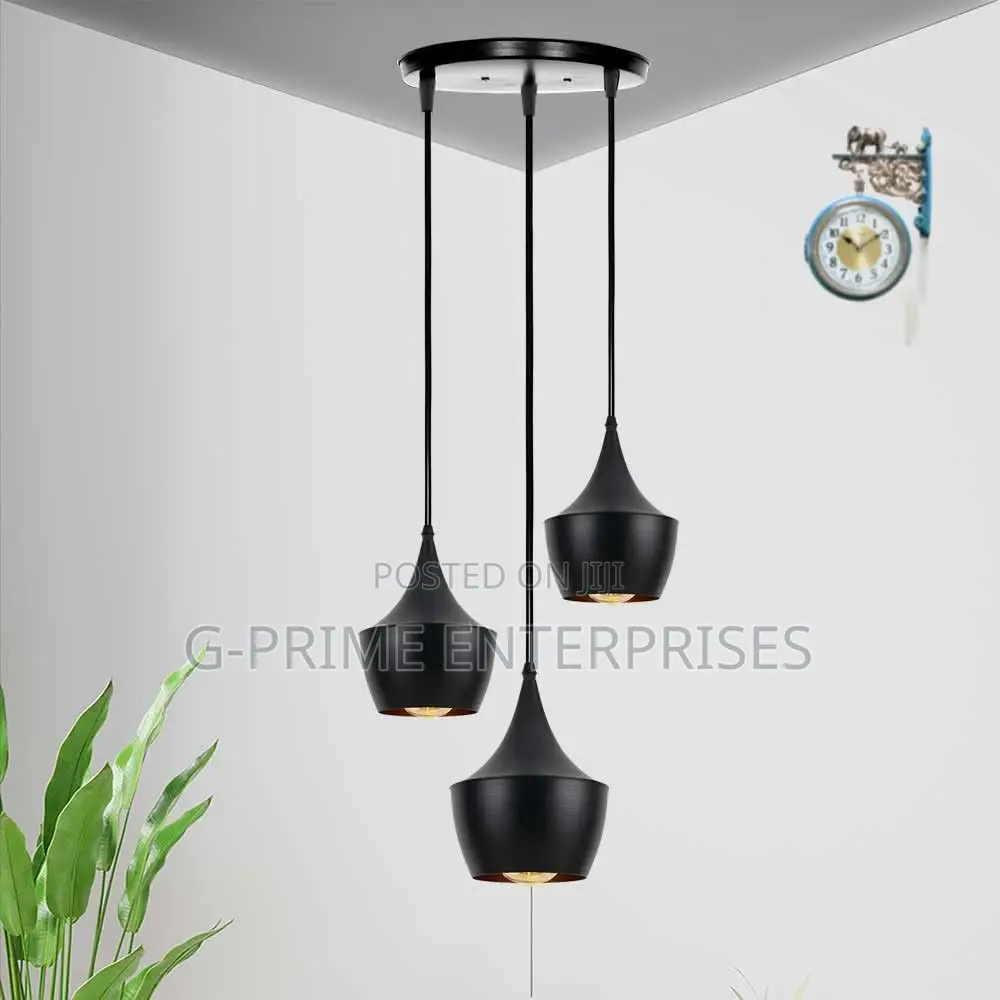 3pc- Black Metal Vintage Pendant