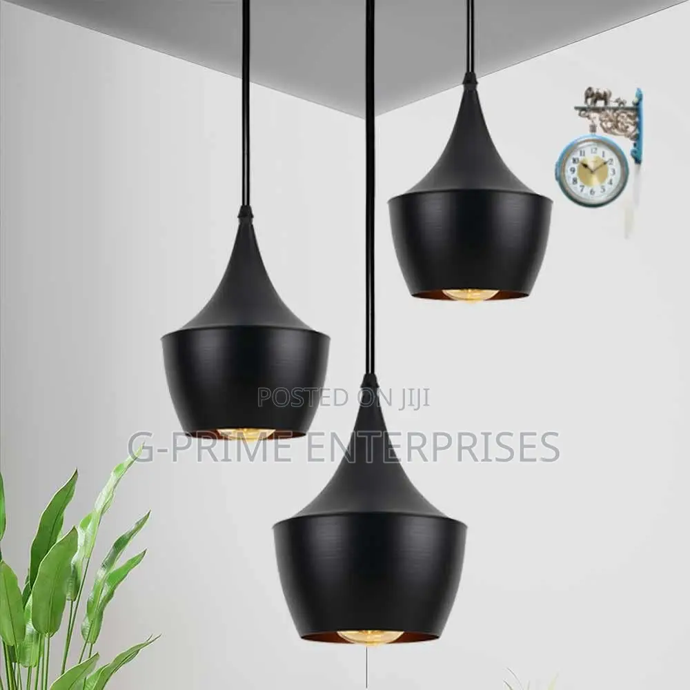 3pc- Black Metal Vintage Pendant