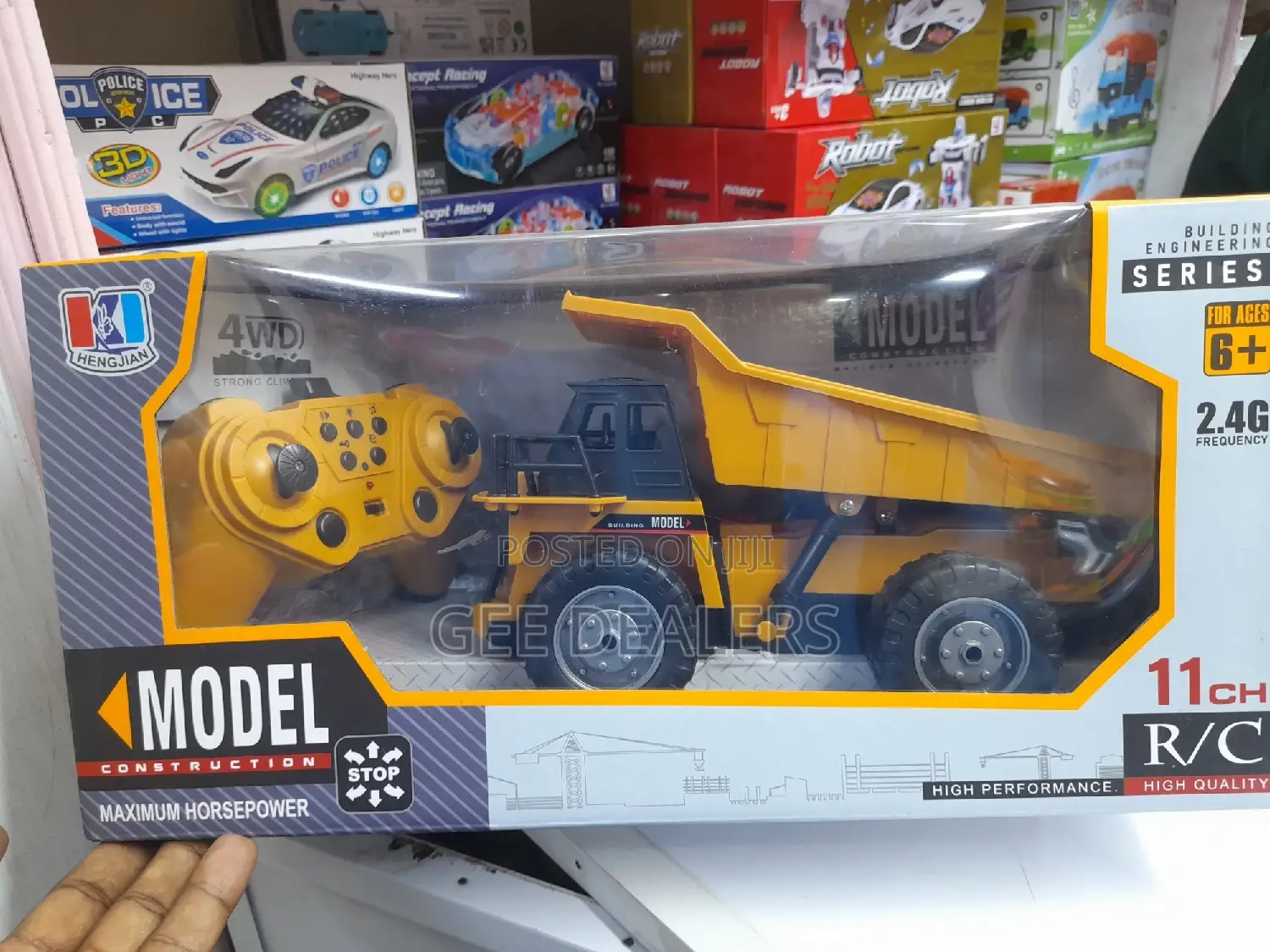 Four Wheel Remote Control Construction Toy Truck
