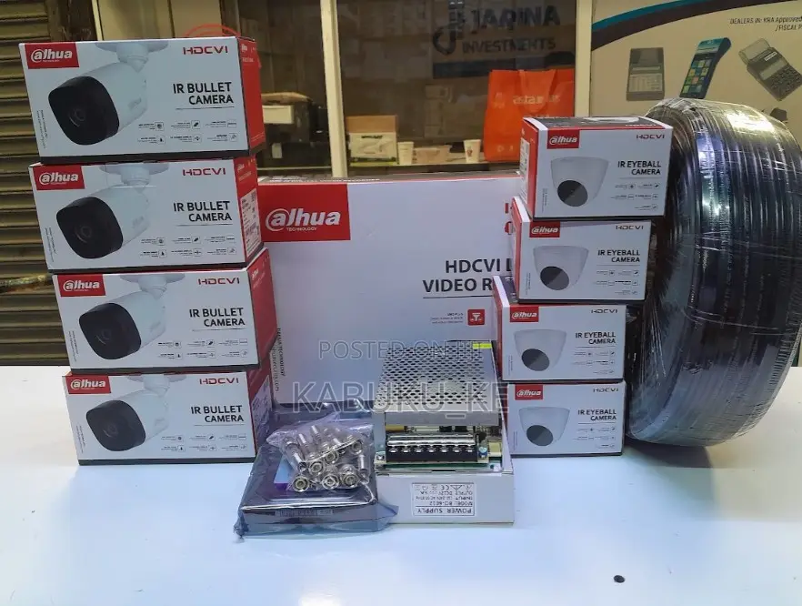 Full Set Eight 8 CCTV Dahua DVR With 8 CCTV Cameras Full Kit