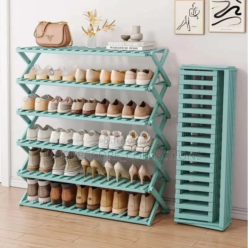 *6-Tier Bamboo Shoe Rack Stand / Multifunctional Organizer*
