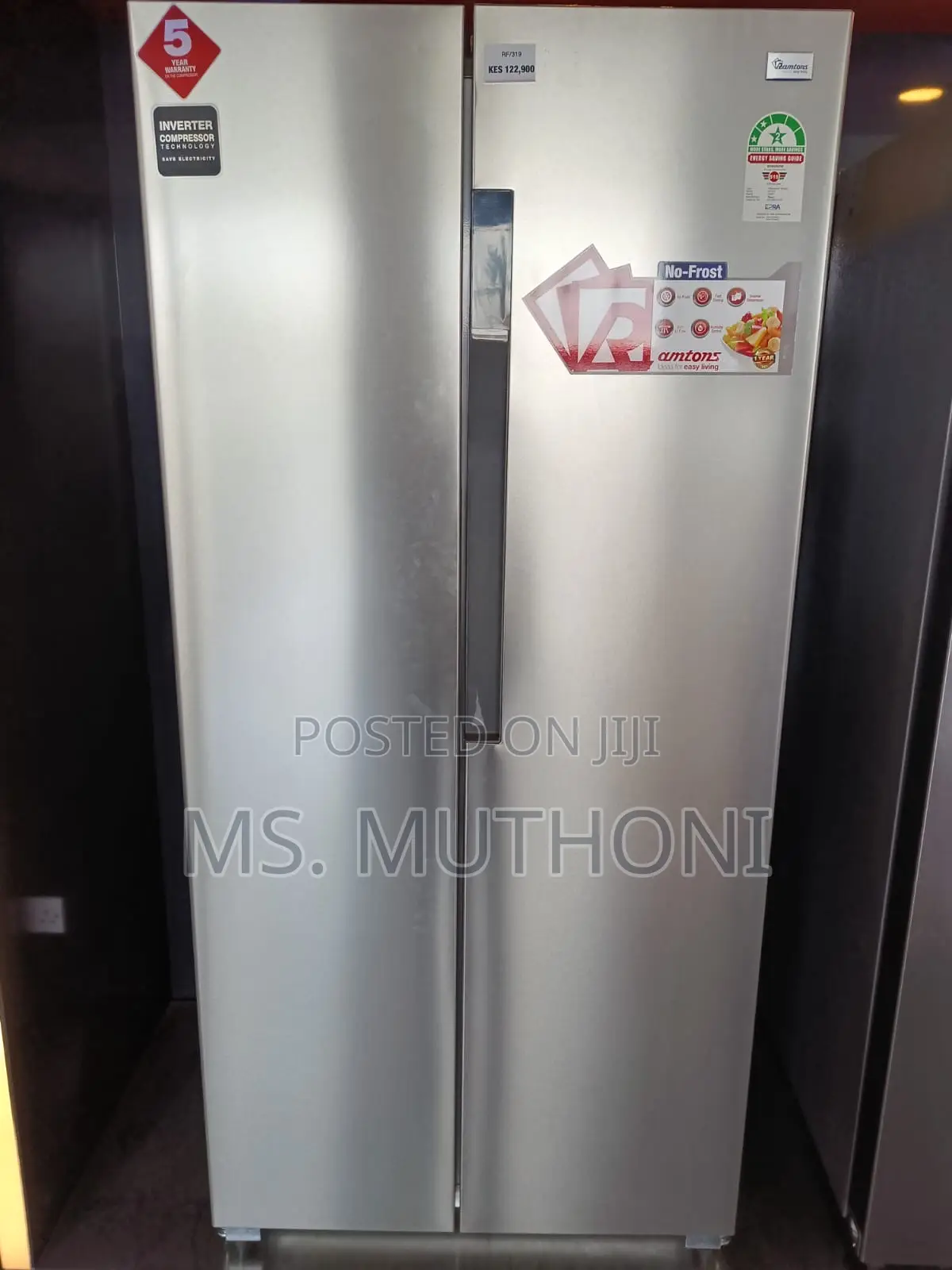 430 Liters Side by Side LED No Frost Fridge- Rf/319