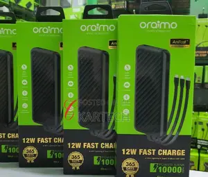Oraimo 10,000mah Power Bank With Built-in Cables