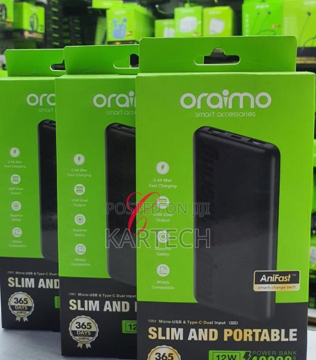 Oraimo Toast Flash 10,000mahpower Bank - thumbnail 2