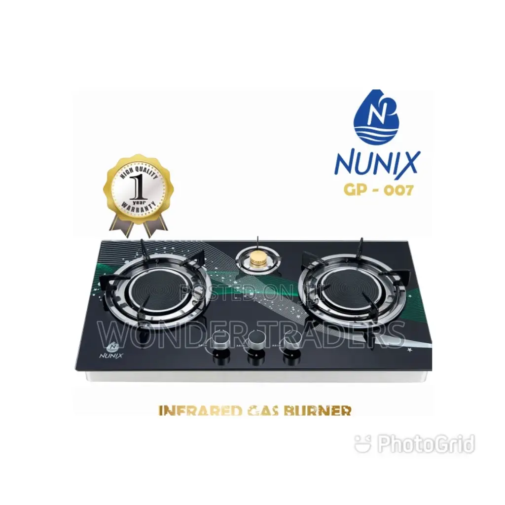 Nunix Table Top Cooker 3 Burner Infrared
