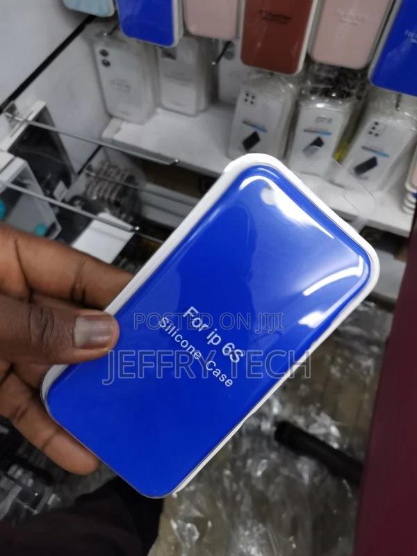 Solid Deep Silicone Blue Color iPhone 6s Case - thumbnail 3