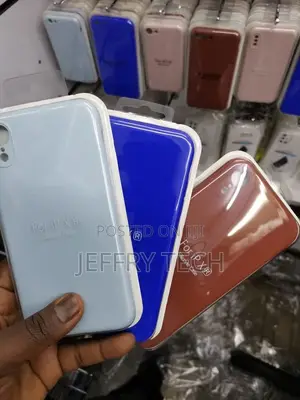 No Logo Brown Original Silicone Case for Apple iPhone XR