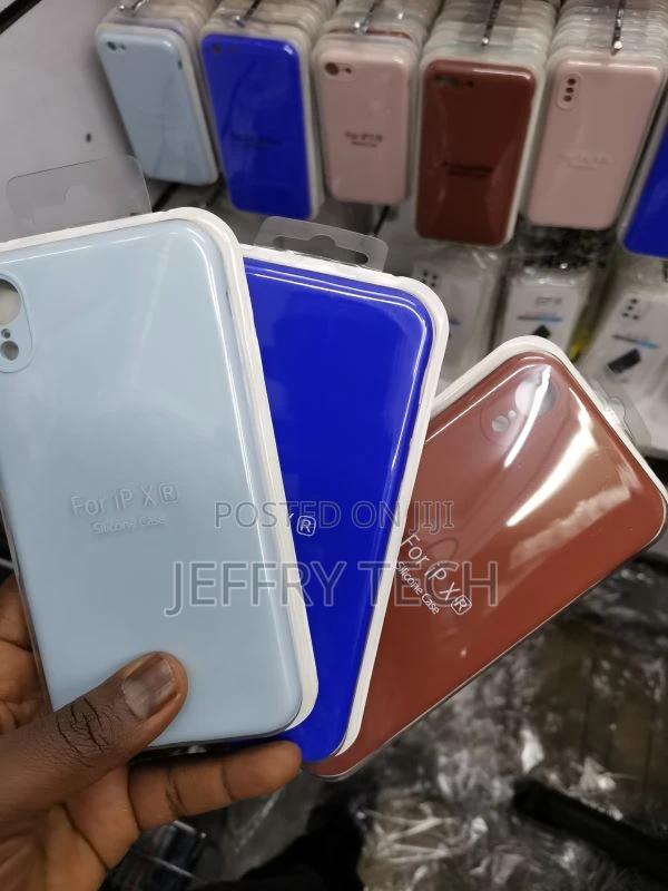 No Logo Brown Original Silicone Case for Apple iPhone XR