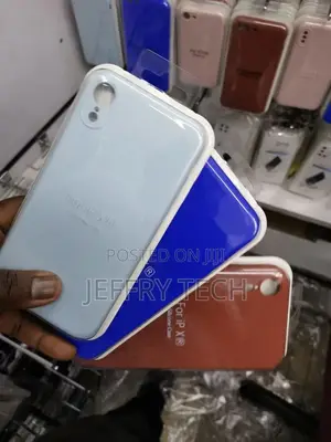 No Logo Brown Original Silicone Case for Apple iPhone XR