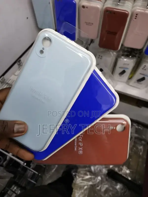 No Logo Brown Original Silicone Case for Apple iPhone XR