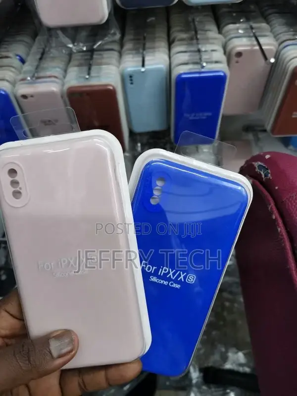 No Logo Dark Blue Silicone Case for Apple iPhone X/Xs