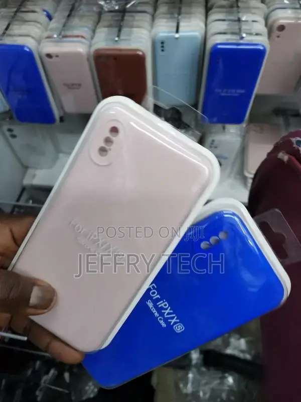No Logo Dark Blue Silicone Case for Apple iPhone X/Xs